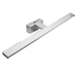 Led φωτιστικό λουτρού αλουμινίου χρώμιο 15W 80cm ενδιάμεσο φως 4000k & στεγανό IP44 