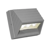 LED Φωτιστικό Eπίτοιχο Αλουμινίου κυρτό γκρι 1W 230V 12led θερμό φως LED Φωτιστικό Eπίτοιχο Αλουμινίου κυρτό γκρι 1W 230V 12led θερμό φως