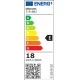 Φωτιστικό LED οβάλ 18W με ρύθμιση απόχρωσης φωτός CCT 2000lm μήκος 600x75x25mm