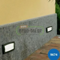 Φωτιστικό σώμα διαδρόμου ορθογώνιο χωνευτό με κουτί 1.4W 230V θερμό φως με 24led στεγανό IP54