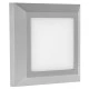 Led πλαφονιέρα πλαστική τετράγωνη γκρι d125mm 4W 3000k θερμό λευκό φως στεγανή IP65