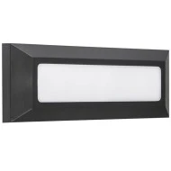 Led επίτοιχο φωτιστικό ορθογώνιο γραφίτης 4W 3000k θερμό λευκό φως στεγανό IP65 εξωτερικού χώρου