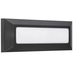 Led επίτοιχο φωτιστικό ορθογώνιο γραφίτης 4W 3000k θερμό λευκό φως στεγανό IP65 εξωτερικού χώρου Led επίτοιχο φωτιστικό ορθογώνιο γραφίτης 4W 3000k θερμό λευκό φως στεγανό IP65 εξωτερικού χώρου