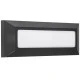 Led επίτοιχο φωτιστικό ορθογώνιο γραφίτης 4W 3000k θερμό λευκό φως στεγανό IP65 εξωτερικού χώρου