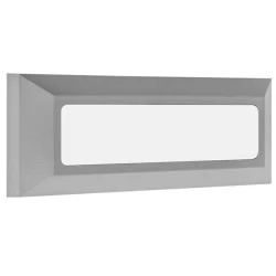 Led φωτιστικό επίτοιχο ορθογώνιο γκρι 4W 3000k θερμό λευκό φως στεγανό IP65 εξωτερικού χώρου Led φωτιστικό επίτοιχο ορθογώνιο γκρι 4W 3000k θερμό λευκό φως στεγανό IP65 εξωτερικού χώρου