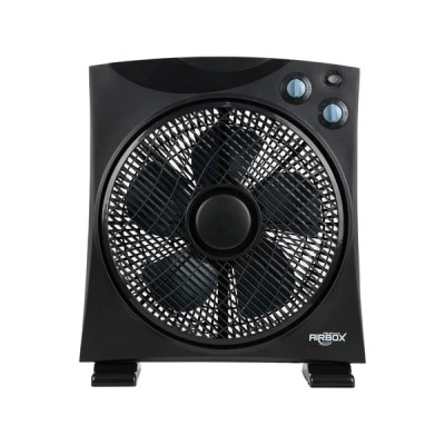 Ανεμιστήρας επιδαπέδιος Box Fan Airbox Φ30 45W με 3 ταχύτητες λειτουργίας 5 λεπίδες σε μαύρο χρώμα 