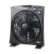 Ανεμιστήρας επιδαπέδιος Box Fan Airbox Φ30 45W με 3 ταχύτητες λειτουργίας 5 λεπίδες σε μαύρο χρώμα 