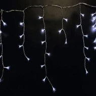 200 χριστουγεννιάτικα λαμπάκια led mini βροχή IP44 ψυχρό φως με πρόγραμμα και διάφανο καλώδιο