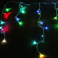 100 χριστουγεννιάτικα λαμπάκια led mini γιρλάντα IP44 πολύχρωμα RGB με πρόγραμμα και διάφανο καλώδιο