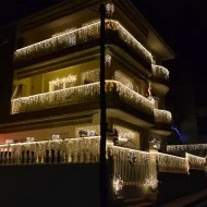 100 χριστουγεννιάτικα λαμπάκια led mini γιρλάντα IP44 θερμό φως με πρόγραμμα και διάφανο καλώδιο 100 χριστουγεννιάτικα λαμπάκια led mini γιρλάντα IP44 θερμό φως με πρόγραμμα και διάφανο καλώδιο