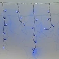 100led χριστουγεννιάτικα φωτάκια γιρλάντα επεκτεινόμενα μπλε φως με διάφανο καλώδιο & πρόγραμμα IP44 (χωρίς καλώδιο τροφοδοσίας)