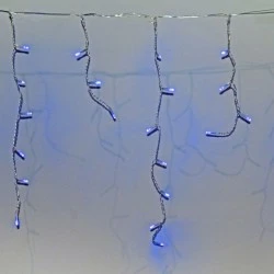 100led χριστουγεννιάτικα φωτάκια γιρλάντα επεκτεινόμενα μπλε φως με διάφανο καλώδιο & πρόγραμμα IP44 (χωρίς καλώδιο τροφοδοσίας)