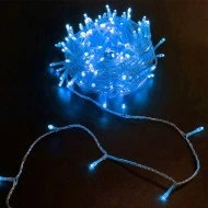 200 χριστουγεννιάτικα led mini λαμπάκια μπλε φως σταθερά και με πρόγραμμα διάφανο καλώδιο IP44