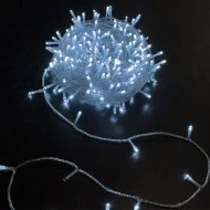 300 χριστουγεννιάτικα mini led ψυχρό φως με πρόγραμμα σε πλεξούδα & διάφανο καλώδιο IP44