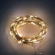 200 micro led λαμπάκια με πρόγραμμα θερμό λευκό φως ασημί σύρμα εσωτερικής & εξωτερικής χρήσης IP44