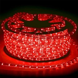 Φωτοσωλήνας led Φ13mm μονοκάναλος διάφανος 36led/m κόκκινο φως για κρυφό φωτισμό ντιμαριζόμενος