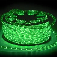 Φωτοσωλήνας led 230V Φ13mm στρόγγυλος μονοκάναλος διάφανος 36led/m πράσινο φως