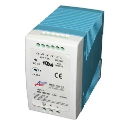 Τροφοδοτικό ράγας 100W 7.5A για ταινίες και λάμπες led 230V 12VDC