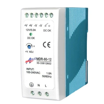 Τροφοδοτικό ράγας 60W 5A για ταινίες & λάμπες led 230V στα 12VDC
