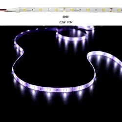 Led ταινία 5m 7.2W/m 12VDC RGB (εναλλαγής χρωμάτων) IP54 στεγανή αυτοκόλλητη 30LED5050/m