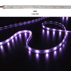 Led ταινία αδιάβροχη 5m 12VDC 7,2W/m RGB (εναλλαγής χρωμάτων) IP67 στεγανή 30LED5050/m