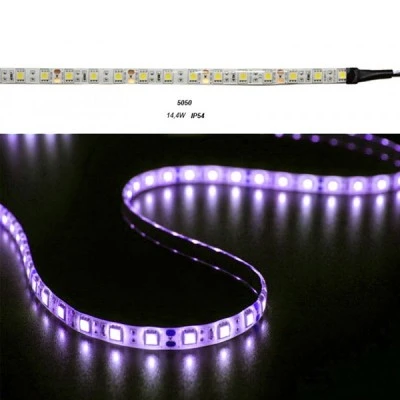 Led ταινία 5m 14.4W/m 24VDC RGB και λευκό (εναλλαγής χρωμάτων) στεγανή IP54 αυτοκόλλητη 60LED/m