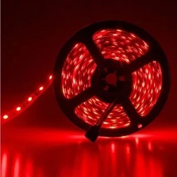 Led ταινία 5m ECO λευκή 7.2W/m 12VDC κόκκινο φως αυτοκόλλητη στεγανή IP54 ιδανική για εξωτερική χρήση
