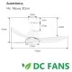 Ανεμιστήρας οροφής μοτέρ DC 40W με τηλεχειριστήριο & LED 24W φωτισμό Levantes 46-YJ356 (Antique Brass) Φ117cm Ανεμιστήρας οροφής μοτέρ DC 40W με τηλεχειριστήριο & LED 24W φωτισμό Levantes 46-YJ356 (Antique Brass) Φ117cm