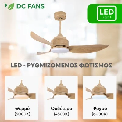 Ανεμιστήρας οροφής μοτέρ DC 40W με τηλεχειριστήριο & LED 24W φωτισμό Levantes 46-YJ356 (Antique Brass) Φ117cm Ανεμιστήρας οροφής μοτέρ DC 40W με τηλεχειριστήριο & LED 24W φωτισμό Levantes 46-YJ356 (Antique Brass) Φ117cm