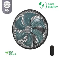 Ανεμιστήρας επιτοίχιος DC χαμηλής κατανάλωσης FW50-DC20AR 110W με διάμετρο Φ50 6 ταχύτητες με τηλεχειριστήριο 