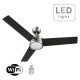 Ανεμιστήρας οροφής μοτέρ 22W DC με WI-Fi & Τηλεχειριστήριο Telemax CES523E5L Inox φωτισμός LED CCT με 10 επίπεδα έντασης