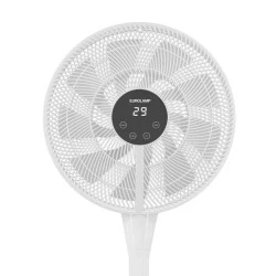Ανεμιστήρας με ορθοστάτης 25W DC μοτέρ  8 ταχυτήτων Φ40 9 φτερωτών  με χρονοδιακόπτη σε λευκό χρώμα 