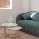 Ανεμιστήρας επιτραπέζιος Φ34cm 220V 12W  με μανταλάκι και 5 μαλακές φτερωτές σε λευκό-μέντα χρώμα 