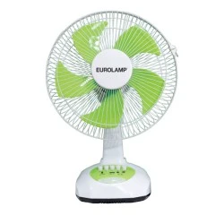 Ανεμιστήρας επιτραπέζιος Φ34.5 10W επιτραπέζιος με φωτοβολταικό πάνελ και λάμπα σε λευκό - πράσινο χρώμα