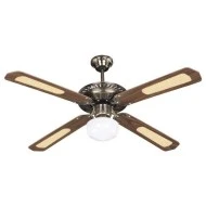 Ανεμιστήρας οροφής 70W 230V με φως E27 καφέ-χρυσό Φ132cm με τηλεχειριστήριο και 3 ταχύτητες