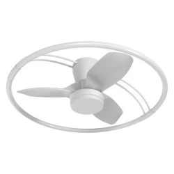 Ανεμιστήρας οροφής 20W Φ80 6 ταχυτήτων σε λευκό χρώμα με 60W LED φωτισμό CCT Dimmable με μνήμη
