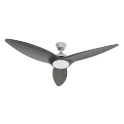 Aνεμιστήρας οροφής Φ132 DC μοτέρ 35W σε γκρι ξύλο χρώμα με Wi-Fi & LED RGB φωτισμό 
