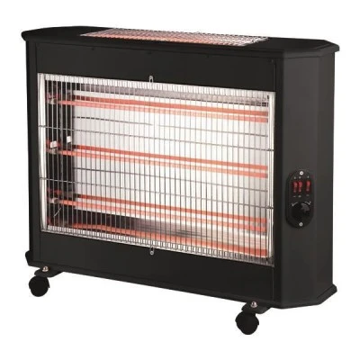 Θερμάστρα χαλαζία 2800W 220-240V μαύρη με θερμοστάτη διακόπτη ασφαλείας και θερμοστάτη Θερμάστρα χαλαζία 2800W 220-240V μαύρη με θερμοστάτη διακόπτη ασφαλείας και θερμοστάτη