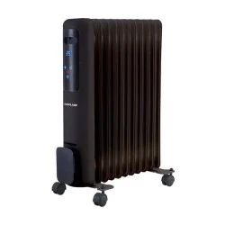 Ηλεκτρικό καλοριφέρ λαδιού με 11 φέτες 2500W με 3 ταχύτητες σε μαύρο χρώμα με LED οθόνη & τηλεχειριστήριο 