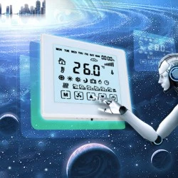 Χρονοθερμοστάτης εβδομαδιαίος ψηφιακός WI-FI R302W R302W επίτοιχος με οθόνη LCD και πλήκτρα αφής