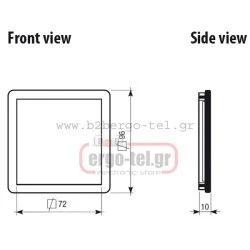 Αντάπτορας οργάνων EVAD από 72x72 mm εώς 96x96 mm