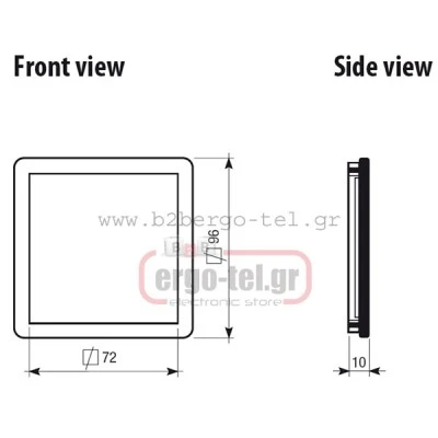Αντάπτορας οργάνων EVAD από 72x72 mm εώς 96x96 mm