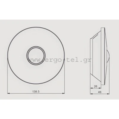 Aνιχνευτής κίνησης 360° 7m 230VAC VEMER SENSOR-360