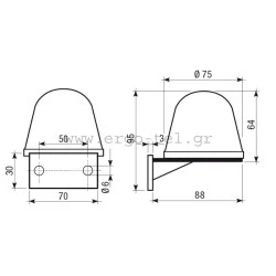 Ανιχνευτής φωτεινότητας ρελέ 10A 250VAC 3-70lux VEMER VELUX