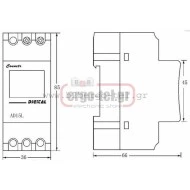 Ωρομετρητής ράγας ψηφιακός DHC15L μέγιστη μέτρηση 99.999,9 ώρες Ωρομετρητής ράγας ψηφιακός DHC15L μέγιστη μέτρηση 99.999,9 ώρες