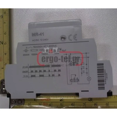 Ρελέ μνήμης - καστάνιας MR41/UNI 12-240VAC/DC 1 επαφή ράγας 16A ELKO