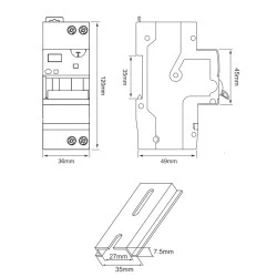 Ρελέ Διαρροής WiFi TOSMR1-40-JW EL-TECH Smart RCBO με έξυπνο έλεγχο, προστασία υπέρτασης-υπότασης & παρακολούθηση κατανάλωσης