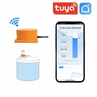 Αισθητήρας στάθμης υγρού ME201W Ultrasonic υπερηχητικός μετρητής για δεξαμενές με εύρος έως 4m & απομακρυσμένη παρακολούθηση μέσω WiFi