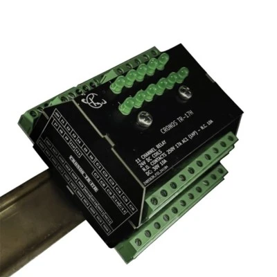 Κλεμορέλε 11 καναλιών 24V DC Cronos Electronics TR-17H 87x74x95 mm Κλεμορέλε 11 καναλιών 24V DC Cronos Electronics TR-17H 87x74x95 mm