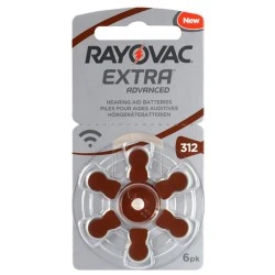 Μπαταρίες ακουστικών βαρηκοϊας Rayovac extra mercury free 1,45V σε συσκευασία 6 τεμαχίων